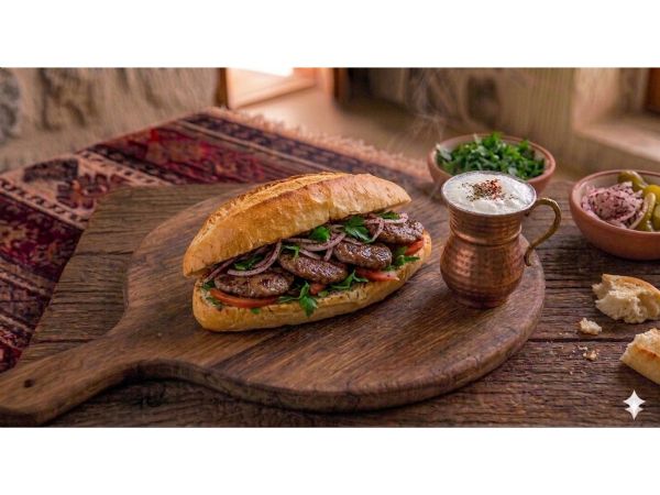 Ekmek Arası Köfte Tavuk + Ayran
